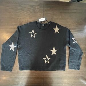 NWT Rails Perci Black & Gold Stars Wool Sweater - Size M